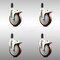 Service Caster 5 Inch 316SS Maroon Poly Swivel 1-3/8 Inch Expanding Stem Caster Set Lock Brake SCC-SS316TTLEX20S514-PPUB-MRN-138-4 - alternate 3